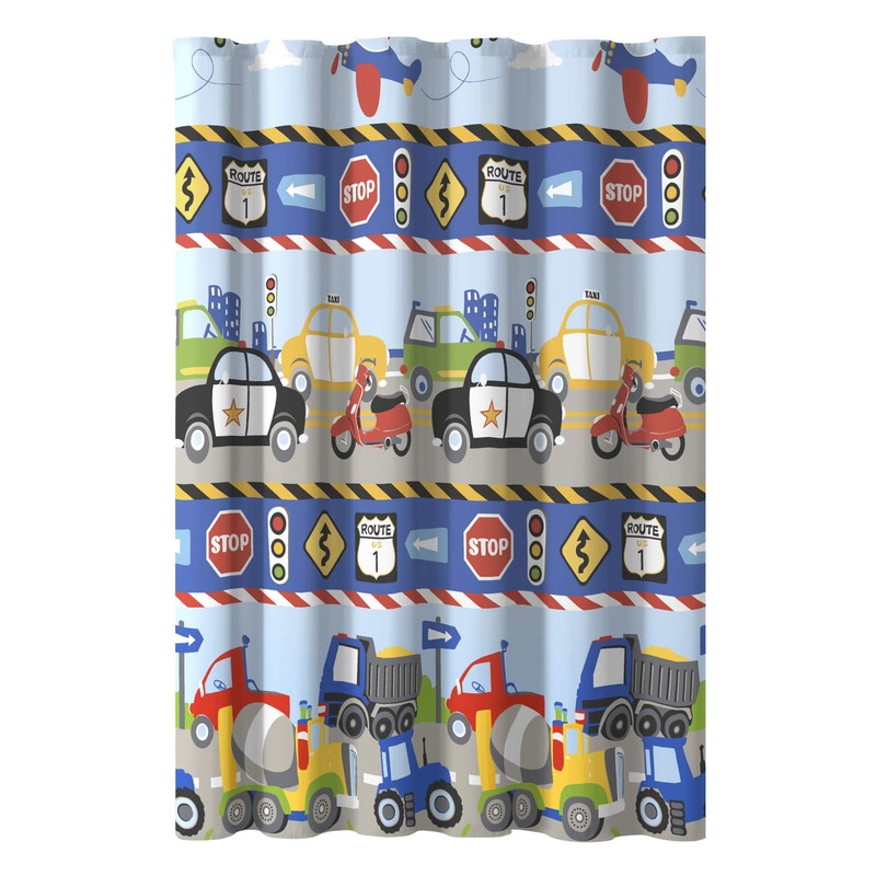 Dream Factory Kids Fabric Shower Curtain for Bathroom, 72W x