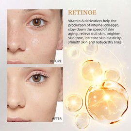 Retinol 0.3 Cream,Vitamin A Retinol Cream For Blemish-Prone & Uneven Skin,Korean Anti Aging Cream for Face, Neck and Eye with 0.3 Retino-l, Anti Wrinkle Deep Hydration Crea-m for Men&Women - 20ML