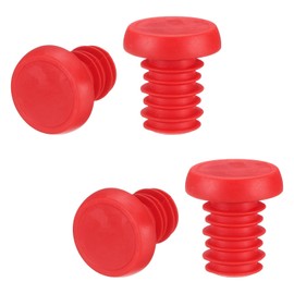 sourcing map 2 Pairs Bike Handlebar End Plugs Bar End Caps Expanding Locking Handlebar End Plugs for Most Bike MTB Road BMX Fixed Gear Bike, Red