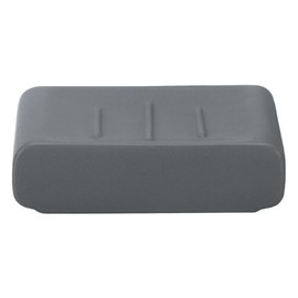 Kleine Wolke 4004478221888 Stoneware Cubic Soap Dish, Anthracite, Multi