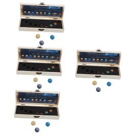 FOMIYES 4 Sets Collective Planet Figurine Planets Model Crystal Educational Tool Collection