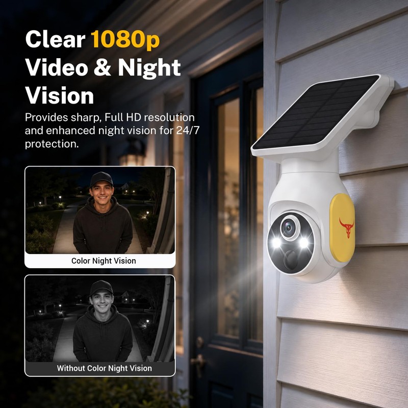 LinkSear 4G LTE Cellular Solar Security Camera Wireless Outdoor, No