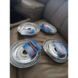 durable foil Round Electric Stove Burner Liners  (4) 6pks  6in & 8in Disposable Stove Liners