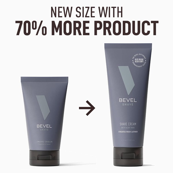 Shaving Cream for Men by Bevel - Vitamin E & Aloe-Vera-Based Moisturizing Shave Cream, 3.4 fl. oz.