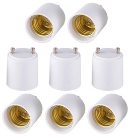 Onite GU24 to E26 Adapter, 600W 320°F Heat Resistant Socket Converter, High Power GU24 Bulb Base to E26/E27 Medium Socket, for Halogen/Incandescent/LED Bulbs (8)