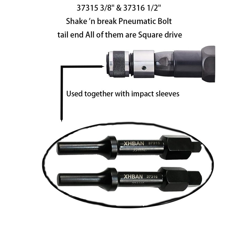 37315 3/8" & 37316 1/2" Shake 'n break Pneumatic Bolt