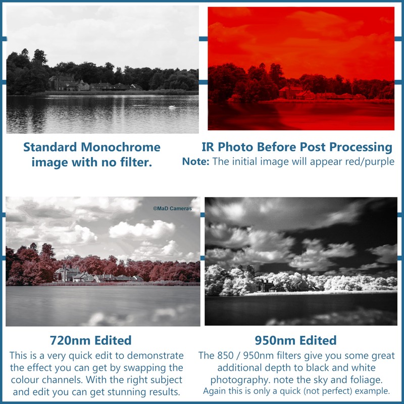 MaD Cameras 950nm 52mm Infrared Effect Filter for Digital SLR