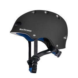 Nocihcass Skateboard Helmet,Bike Helmets for Adults - Commuter, Bike, Skate, Scooter, Longboard & Incline Skating - Shock-Absorbing, Highly-Protective & Premium Ventilation (Large, Matte Black)