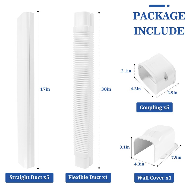 LyPrem 10Ft Mini Split Line Set Cover 4" PVC Line