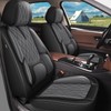 YORKNEIC Seat Covers Full Set for Ford Maverick 2022 2023 2024 Breathable Leather Car Seat Covers Automotive Car Seat Cushion Protectors(5 Seats, Black&Grey)