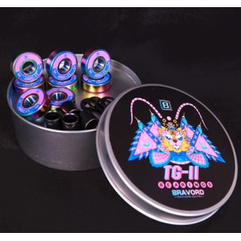 BRAVORD TG11 - Rodamientos de monopatín, rodamientos de alta precisión para monopatines, cruceros, longboards, paquete de 8