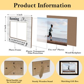 HOUSPEAK Running Race Picture Frame, 4x6 Photo Frame, Cross Country Running Marathon Half Marathon Runners Gifts for Women Runner Female, Tabletop Picture Frames for Desk Decor-28