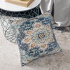 Throw Pillow Cover, Boho Style Ethnic Design Pattern Linen Carpet,