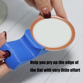 JILINWEI Canning Jar Opener, Mason Jar Opener Canning Tools for Releases Aluminum Vacuum Seal on all Wide Mouth and Regular Mouth Lids,Blue