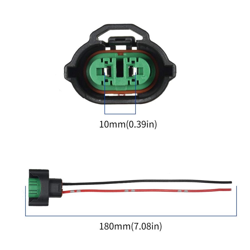 YUNPICAR H8 H11 H16 Dual Waterproof Female Connector Coupler Valve,