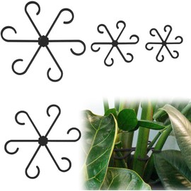 4pcs Plant Stem Support, Climbing Houseplant Stem Supports Plant Climbers Stem Holders Plants Climbing Rack Plant Growth Accessories for Climbing Plants (Black)