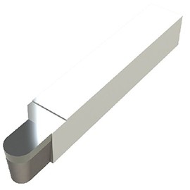Micro 100 FRT-2 Grooving Tool - FRT Style - Brazed, 1/16" Radius, 1/8" Width, 3/8" Proj, 3/8" Square Shank, 2-1/2" OAL, Uncoated