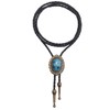 GelConnie Native American Bolo Tie Rodeo Cowboy Corbata de piel
