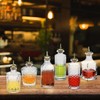 QWORK Glass Bitters Bottles Set of 6, Zinc Alloy Dash