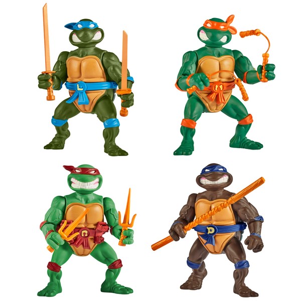 Teenage Mutant Ninja Turtles: Classic 4" Turtles 4-Pack Figure Bundle by Playmates Toys