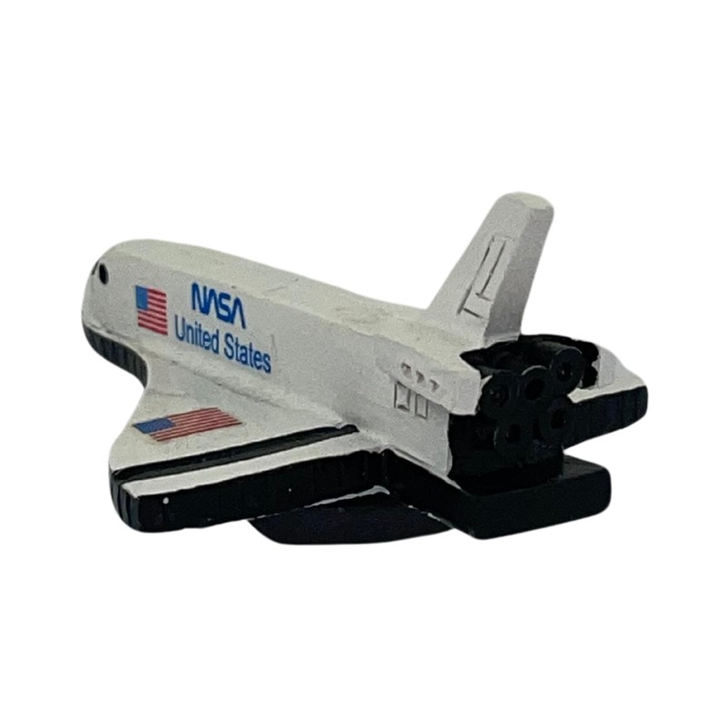 3D Space Shuttle Figurine Magnet, Unique Collectible Keepsake, 2.5 Inches