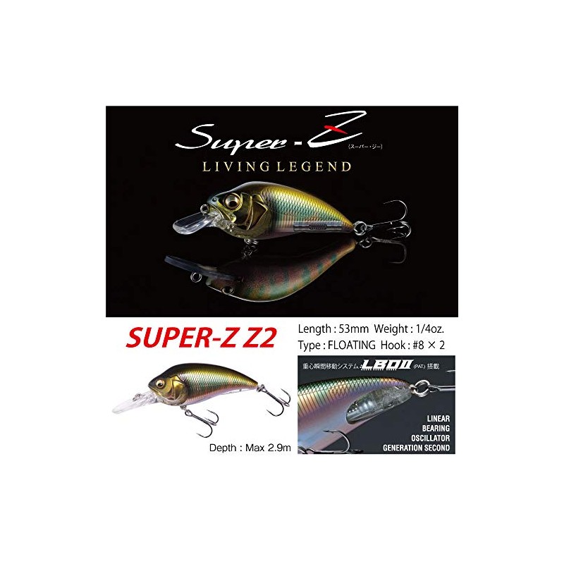 Megabass Super-Z Z2 Throat Chart