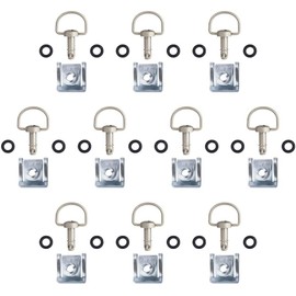 Oldbones Motorcycle Race Fasteners Quick Release D-Ring Race Fasteners Type C 19mm Matt Silver(10 Pack)