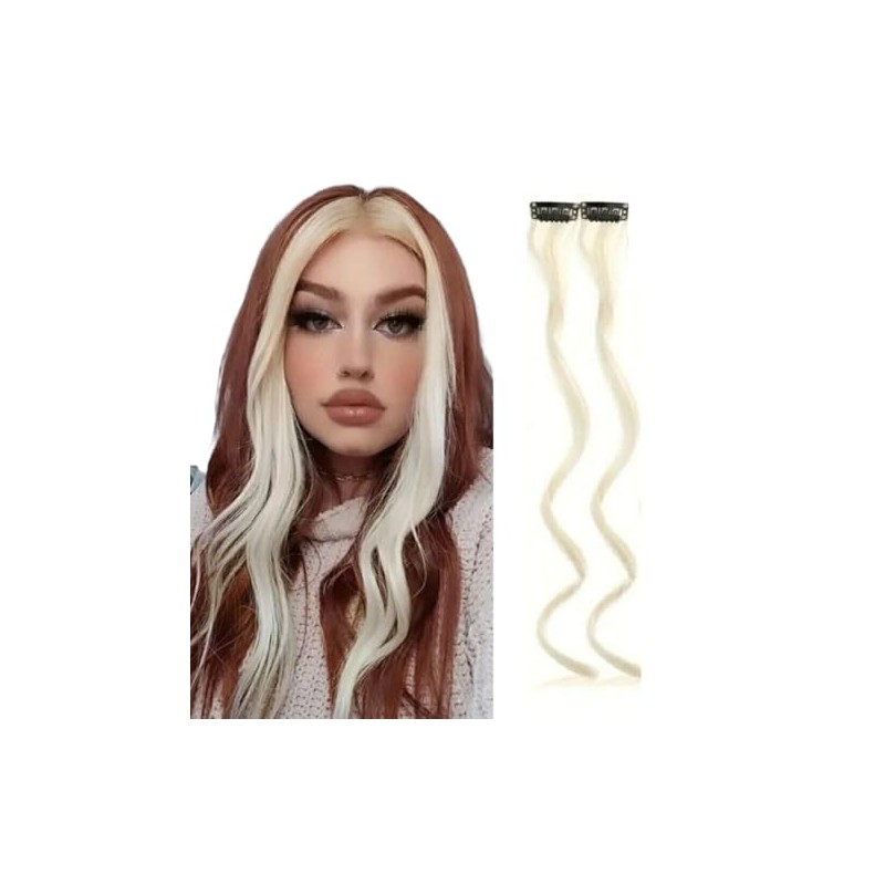 2 x Clip-In Hair Extension Highlights Streaks, Colourful Hair Highlights