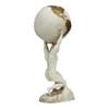 Atlas Titan God Statue Sculpture Figure Grey Patina Cast Marble