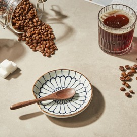 Löffelablage für Küche, Keramik-Löffelablage für Herdplatte, Löffelhalter, 4 Stück, Küchentheke, Kaffee, 12,2 cm, hitzebeständige Utensilienablage für Arbeitsplatte, Teebeutelhalter, Geschirr