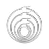 Elicola 5 Pairs Stainless Steel Hypoallergenic Large Hoop Earring Sets