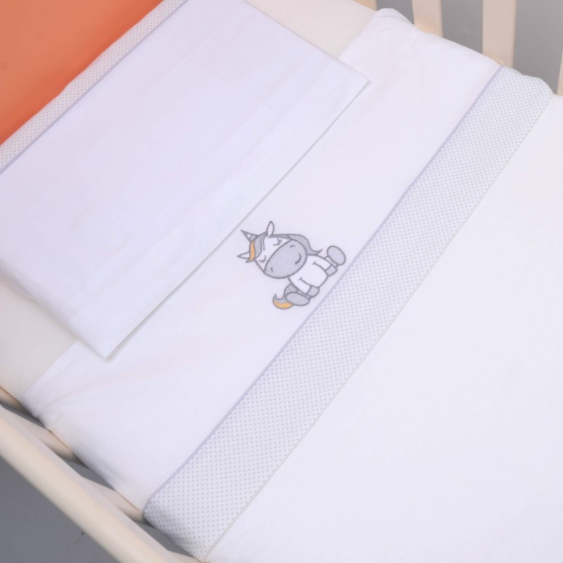PEKITAS Bebe 3-Piece Bed Linen Set, Crib, Cot, 60 x