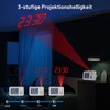 CHEREEKI Projection Alarm Clock, Alarm Clock with Indoor Temperature, 4