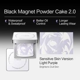 [2.0]CARSLAN Black Magnet Soft Focus Powder, 24H Longlasting Translucent Pressed Setting Powder, Oil Control, Waterproof, Sweatproof, Poreless Powder:_04 Light Beige For Dry/Combo Dry Skin
