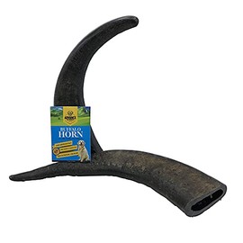 Buffalo Horn 2 Pack Large Long Lasting 100% Natural Water Dog Chews (2 Pack Large)
