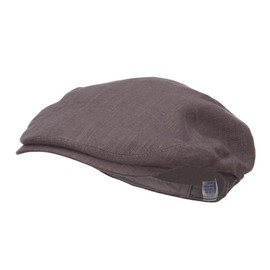 e4Hats.com Men's Linen Summer Ivy Cap - Charcoal M-L