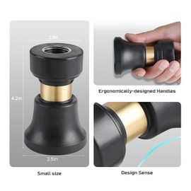 Hose Nozzle, Lichamp Heavy Duty Brass Fireman Style High Power Leak Proof Adjustable Garden Water Sprayer, Suitable for Car Wash, Patio Cleaning, Watering Lawn and Garden, Shower Pets (Black)