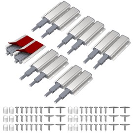 Prriszo 6 Pcs Magnetic Push Latch Catch for Cabinet Door, Push to Open Door Latch, Heavy Duty Double Cabinet Magnetic Catch for Cabinet Drawer Door Press Out Closure Cabinet Hardware