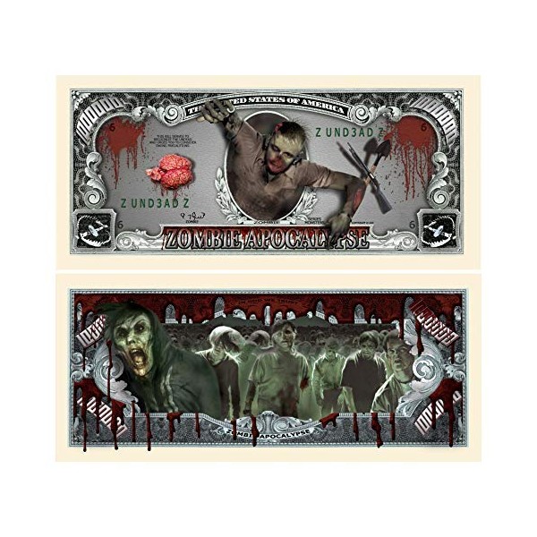 American Art Classics Zombie Million Dollar Bills - Pack of 10