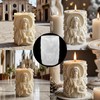Molde de vela de Jesús en 3D, moldes de silicona