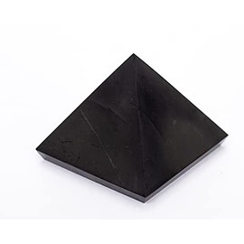 Igox Shungite Unpolished Pyramid Stones 10 cm - Black Stone Shungite Protection - Crystal Stones for Protection Against EMF and Negative Energies