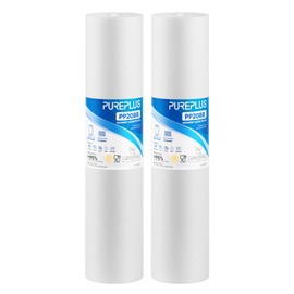 PUREPLUS 5 Micron 20" x 4.5" Whole House Sediment Home Water Filter Replacement Cartridge, Compatible with DGD-5005-20, FPMB5-20, AP810-2, 155358-43, SDC-45-2005, 2PP20BB1M, P5-20BB, FP25B, 2 Pack