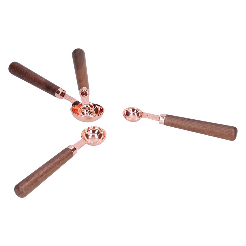 4pcs Rose Gold Measuring Cup with Scale Stainless Steel Measuring