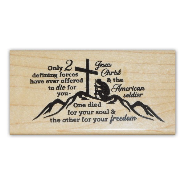 2 Defining Forces...offered to die for you Mounted Rubber Stamp