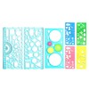 Ieron 7 Pcs Multi Shaped Drawing Templates Plastic Ruler, Creative