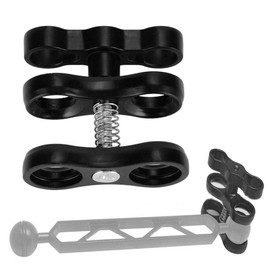 Diving Light Clip Mount,Black Aluminum Alloy Mini Butterfly Ball Adjustable Diving Lights Clamp A For Underwater Photoghy Cra Housing Light Arm Aries Contion sv clip clamp 1 geelenkarm diving