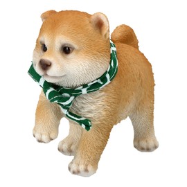 Shiba Inu Mini - Gives Paw, Hand-Painted Polyresin Ornament, 8 cm, Decorative Dog