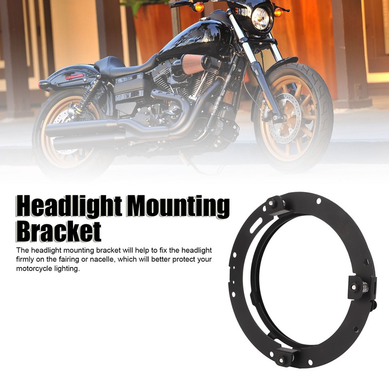 7 Inch Motorcycle Headlight Adapter Round Mounting Ring Bracket Head