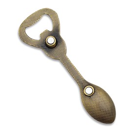 Magnetic Spoon Shaped Bottle Opener - Metal Corkscrew for Bottle Caps with Italian Tri-Colour Design - Flag Lettering Boots - 12cm for Home Bar and Gift (Gold)