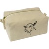 'Goat Kid' Canvas Wash Bag/Makeup Case (CS00032463)